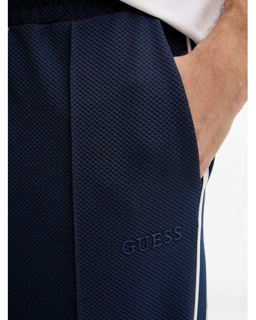 Guess Blue Side-Stripe Track Pants for men