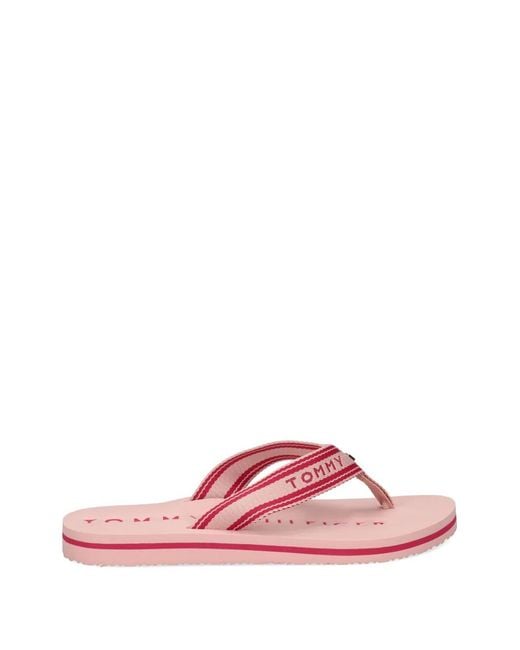 Tommy Hilfiger Pink Striped Flip-Flops