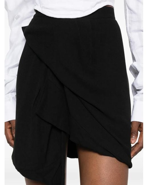Vivienne Westwood Black Zora Draped Asymmetric Skirt