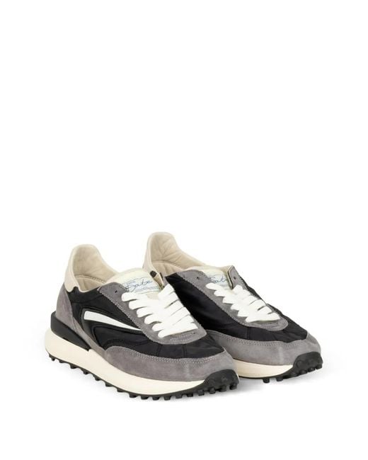 Date White Panelled Sneakers for men