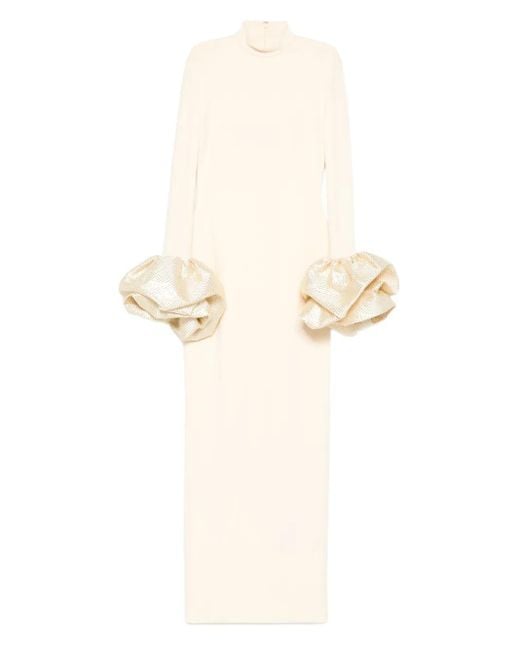 Solace London White Long-Sleeve Maxi Dress