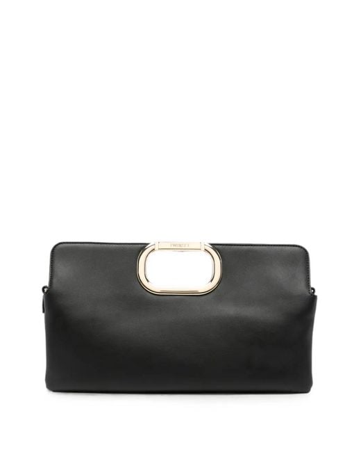 Twinset Black Engraved-Logo Tote Bag