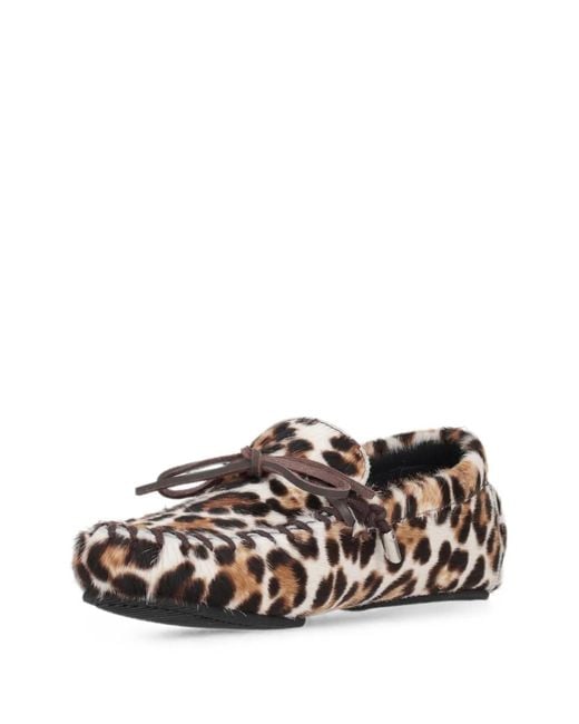Paul Smith White Sonna Animal-Print Loafers