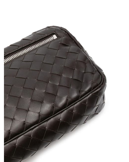 Bottega Veneta Black Intrecciato Zipped Clutch Bag for men