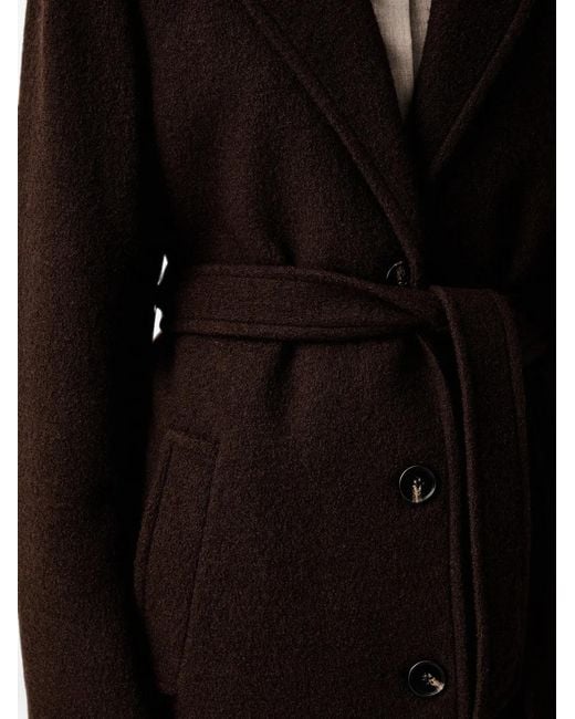 Marc O' Polo Black Belted Button-Up Coat