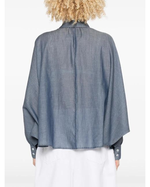 Fedeli Blue Serra Cotton Shirt