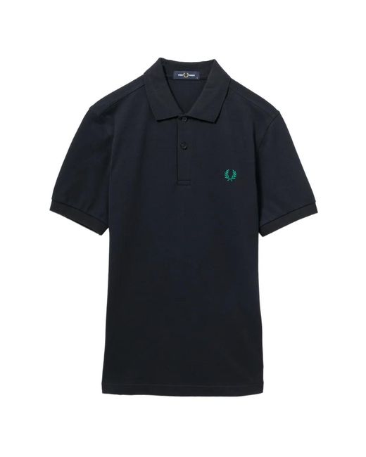Fred Perry Blue Logo-Embroidered Polo Shirt for men