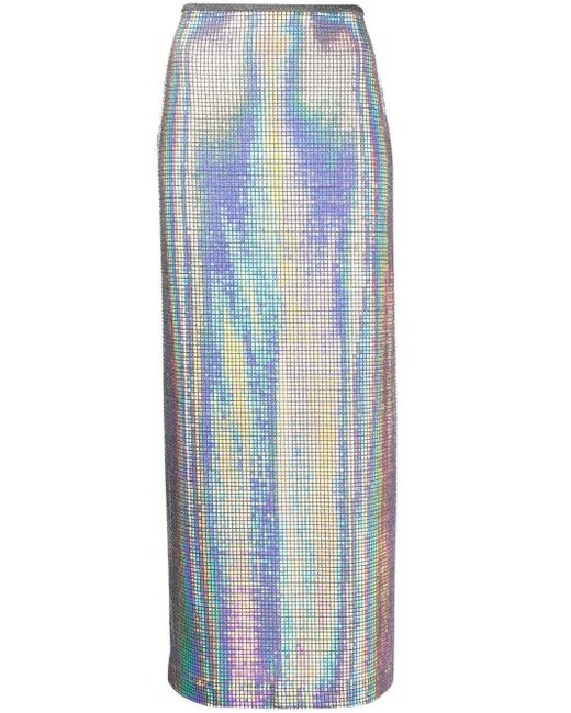 Manning Cartell Platinum Queen Midi Skirt in Silver (Blue) | Lyst