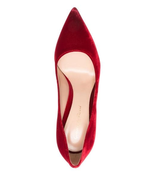 Gianvito Rossi Red Velvet Pumps