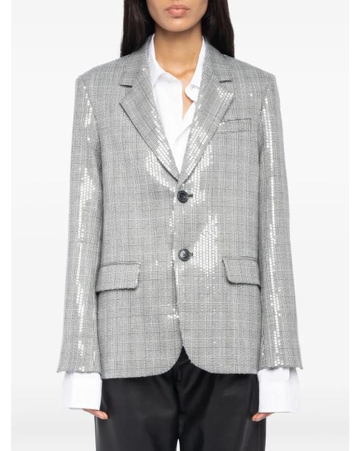 Zadig & Voltaire Gray Blazer mit Pailletten