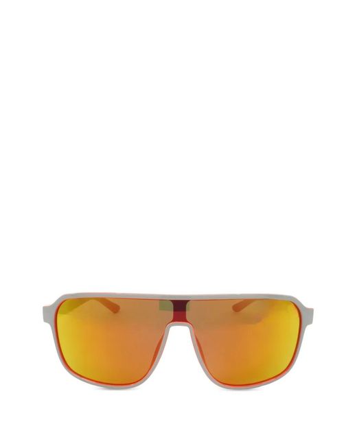 Nike Gray Flyer Geometric-Frame Sunglasses for men