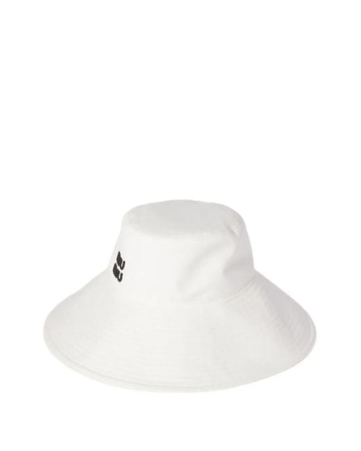 Miu Miu White Wide-Brimmed Bucket Hat