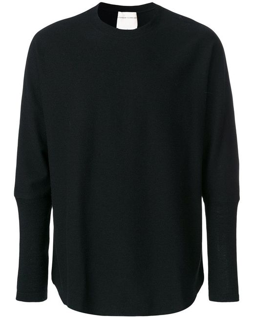 Stephan Schneider Black Long Cuff Sweater for men