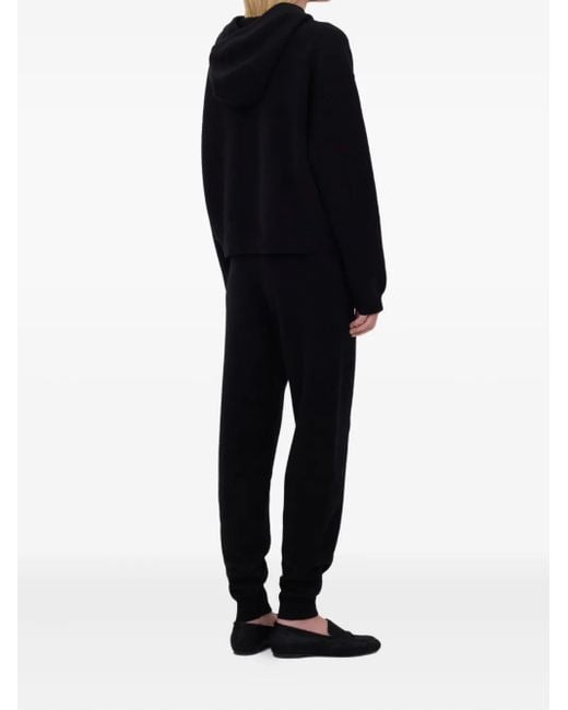 Loulou de Saison Black Sarla Lds Hooded Top
