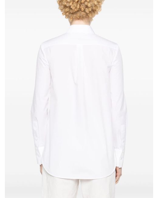 Valentino Garavani White Panelled-design Cotton Shirt