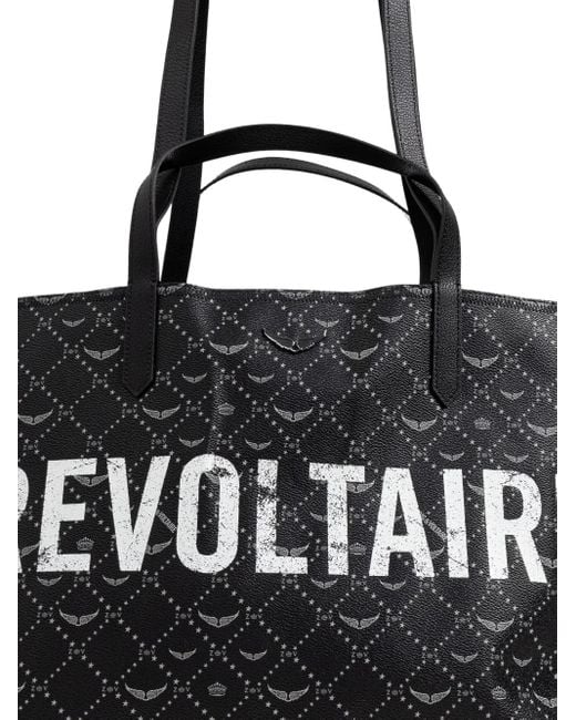 Zadig & Voltaire Black Logo-Print Tote Bag