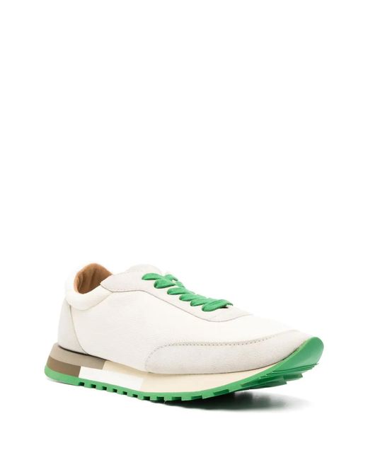 The Row White Owen Runner In Nylon And Suede