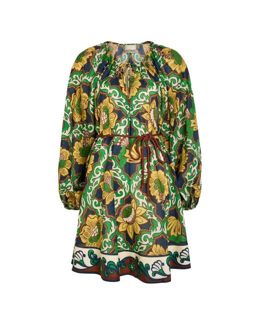 ALÉMAIS Green Floral-Print Dress