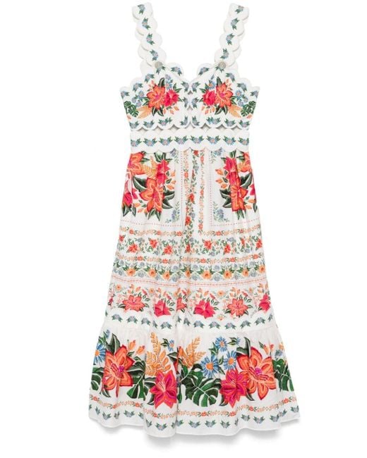chinese dress ladies Off-White Bloom Garden Maxi Dress  FARM Rio