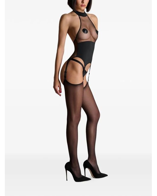 Maison Close Black Pure Tentation Halterneck Jumpsuit
