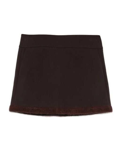 Dorothee Schumacher Black Milano-Stitch Trim Mini Skirt