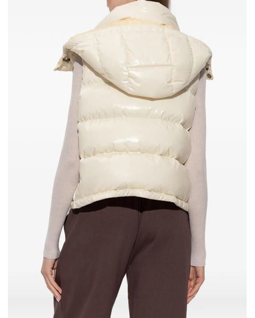 Moncler Natural Niverolle Hooded Puffer Gilet