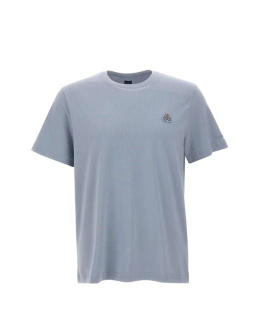 Camiseta Crescent Con Logo Y Manga Corta Moose Knuckles de hombre de color Blue