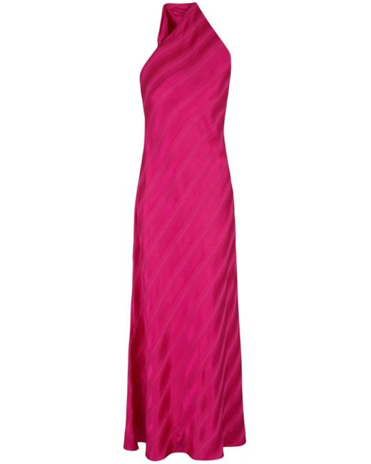 Vestido de satén con un tirante Emporio Armani de color Pink