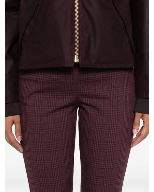 Patrizia Pepe Purple Checked Trousers