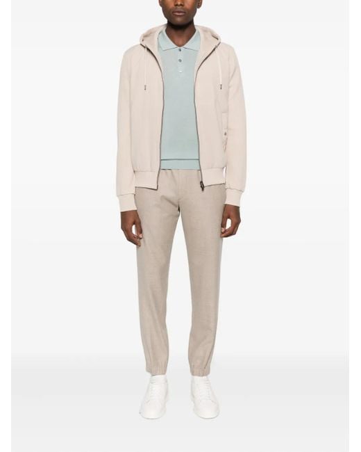 Herno Natural Hooded Zip-Up Jacket for men