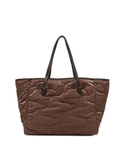 Gianni Chiarini Marcella シェブロン ハンドバッグ Natural
