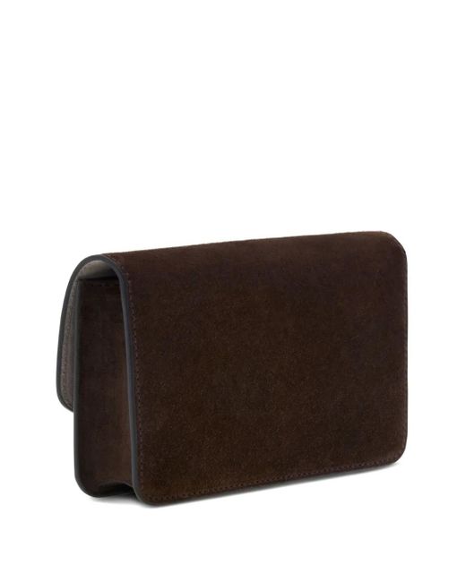 Oscar de la Renta Brown O Pochette Chain Shoulder Bag