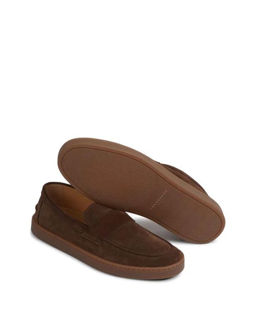 Henderson Brown Suede Loafers for men