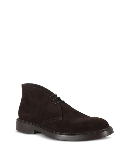 Doucal's Black Suede Desert Boots for men