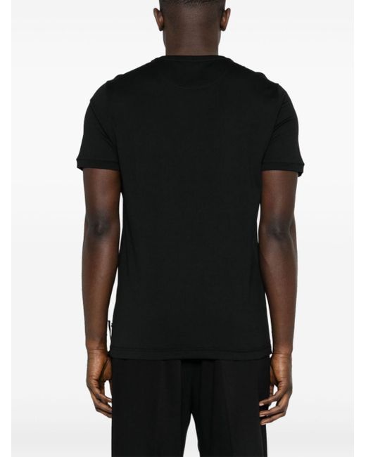 T-shirt en coton à logo appliqué Fendi pour homme en coloris Black