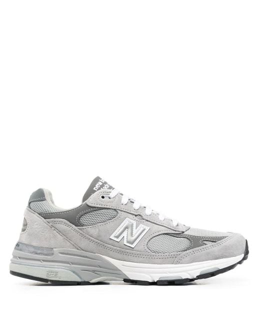 New Balance Leather Made In Usa 993 Core Lowtop Sneakers in Grey