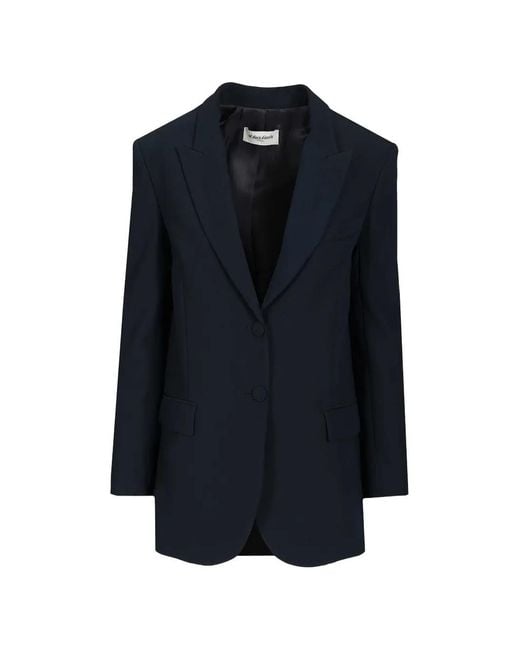 Al Duca D'aosta Blue Blazer À Simple Boutonnage