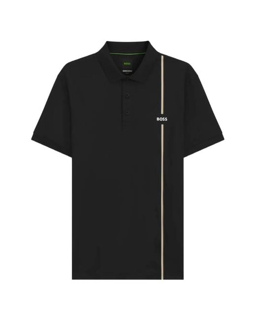 Boss Black Active Quick-Dry Polo Shirt With Signature Stripe for men
