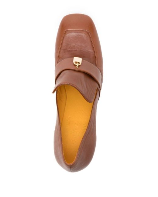 Zapatos Lock con tacón de 70 mm Madison Maison de color Brown