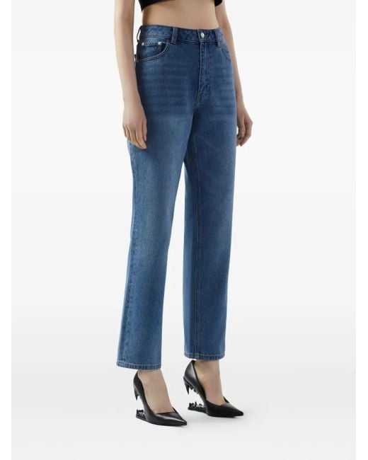Gcds Blue Straight-Leg Jeans