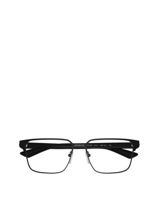 Prada Linea Rossa Black Lunettes De Vue À Monture Rectangulaire