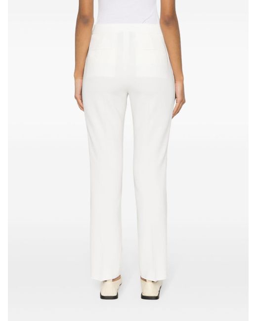 Pantalones rectos con pinzas Max Mara de color White