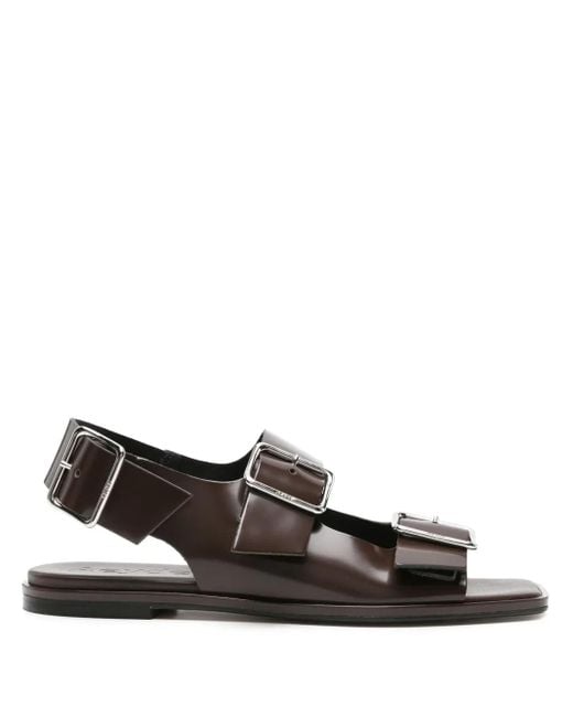 Sandali Con Fibbie di Aeyde in Brown