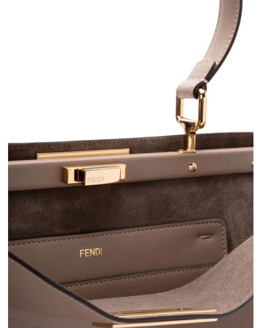 Fendi Natural Large Peekaboo Soft Tote Bag