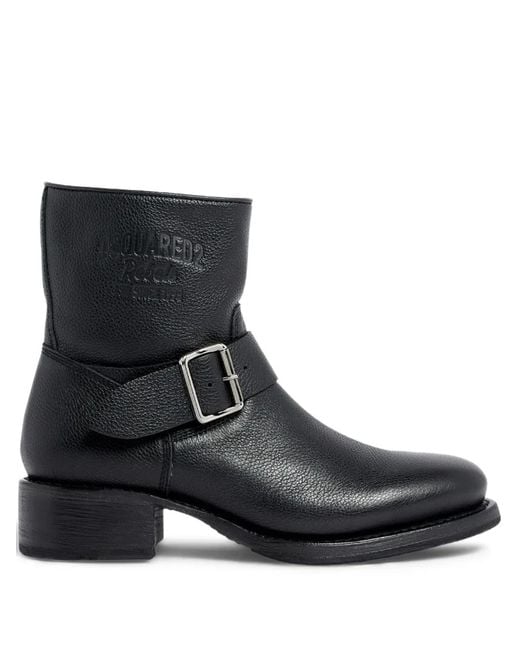 DSquared² Black Harley Ankle Boots for men
