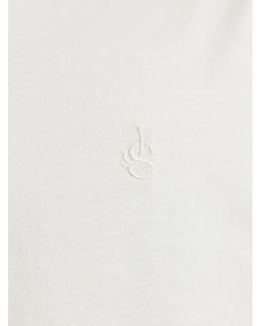 Jil Sander Black T-Shirt À Logo Brodé for men