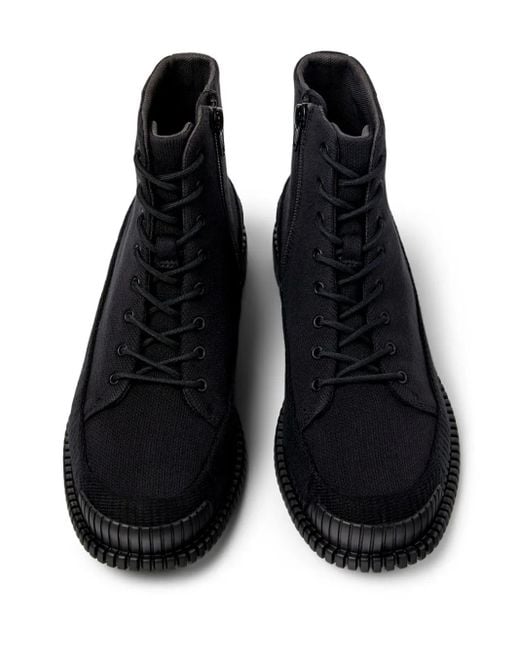 Camper Black Recycled Pix Lace-Up Boots
