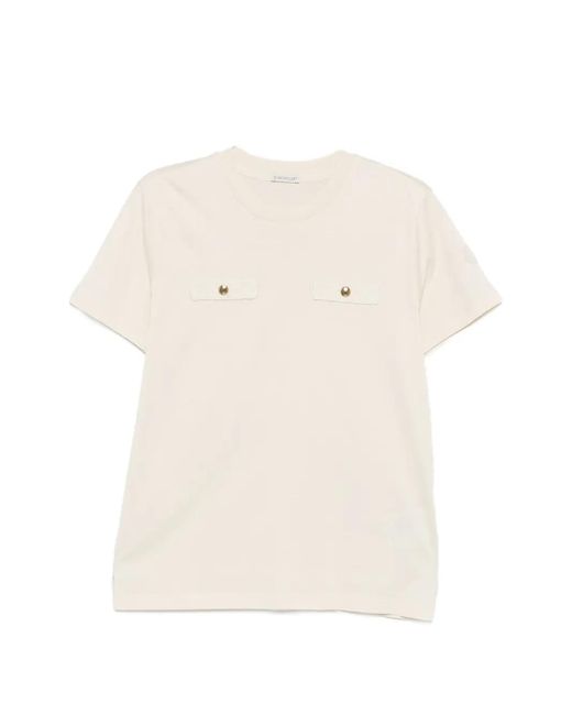 Moncler White Ss T-Shirt