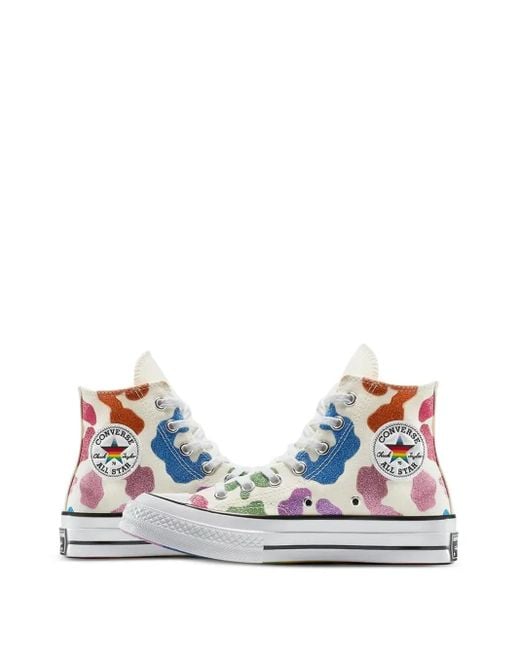 Converse White Chuck 70 Glitter-Patch Sneakers