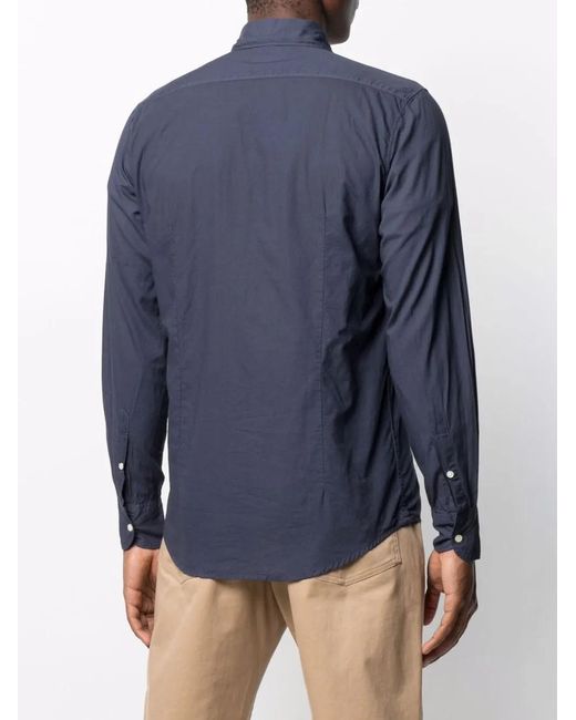 Deperlu Blue Button-Down Shirt for men